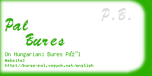 pal bures business card